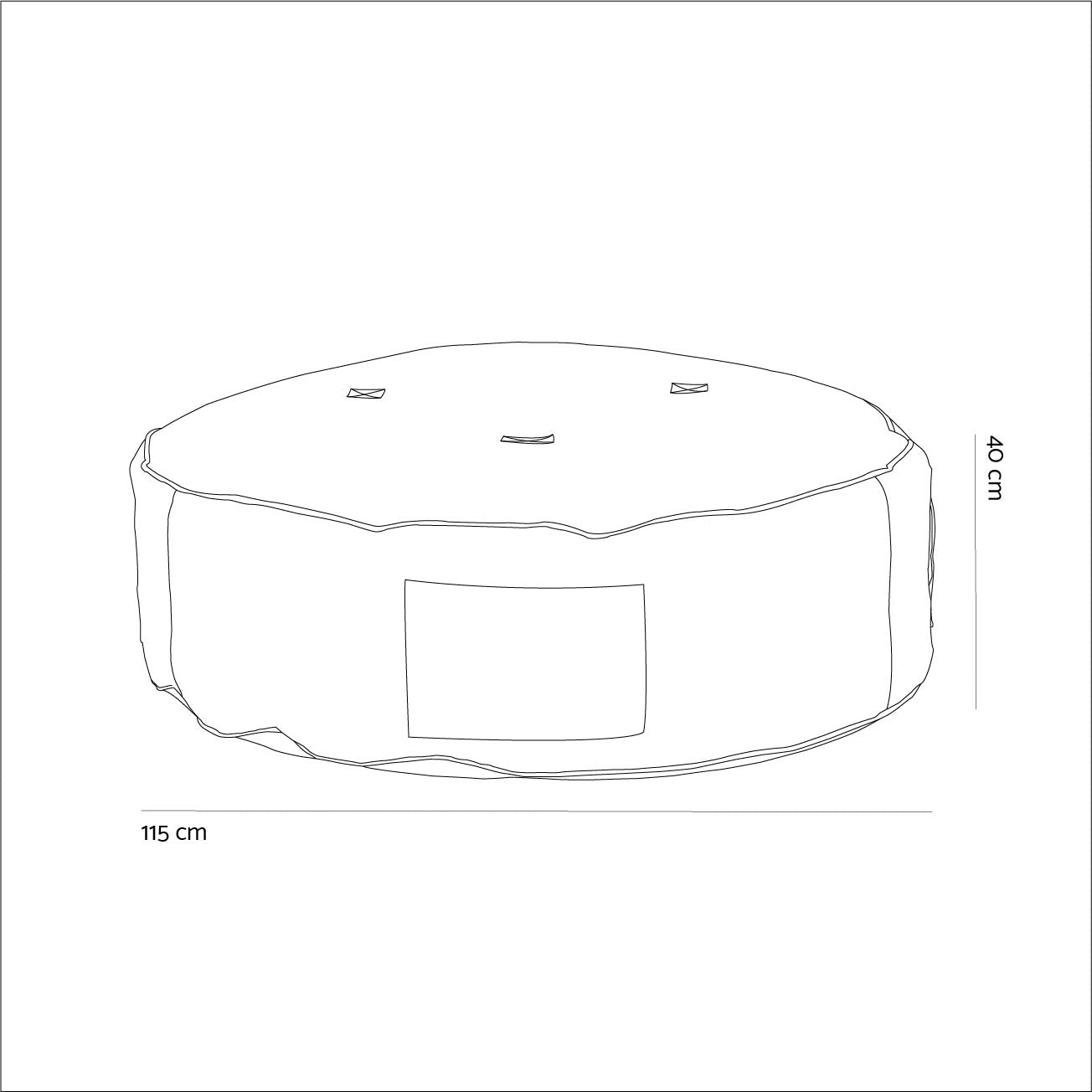 Full Moon Sunbrella Pouf