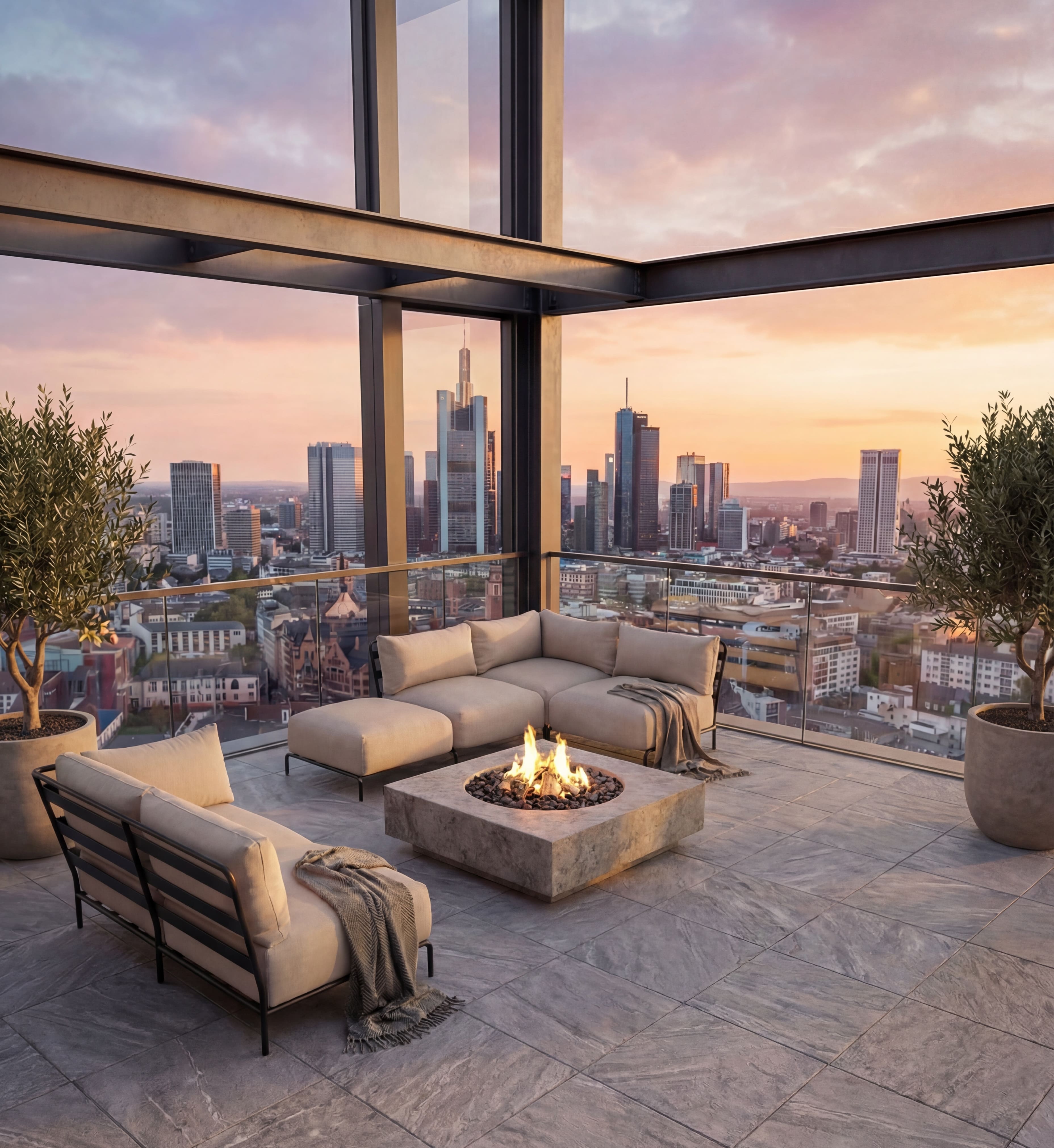 BRICK 2-Seater with Chaise Longue